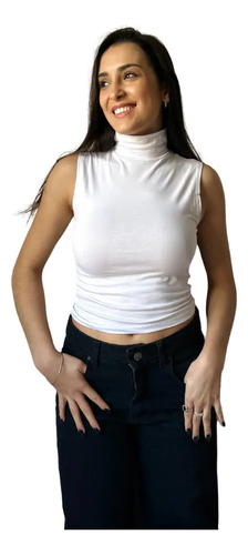 Camiseta Musculosa Polera Lisa Sin Mangas Basic Casual Mujer - Image 3