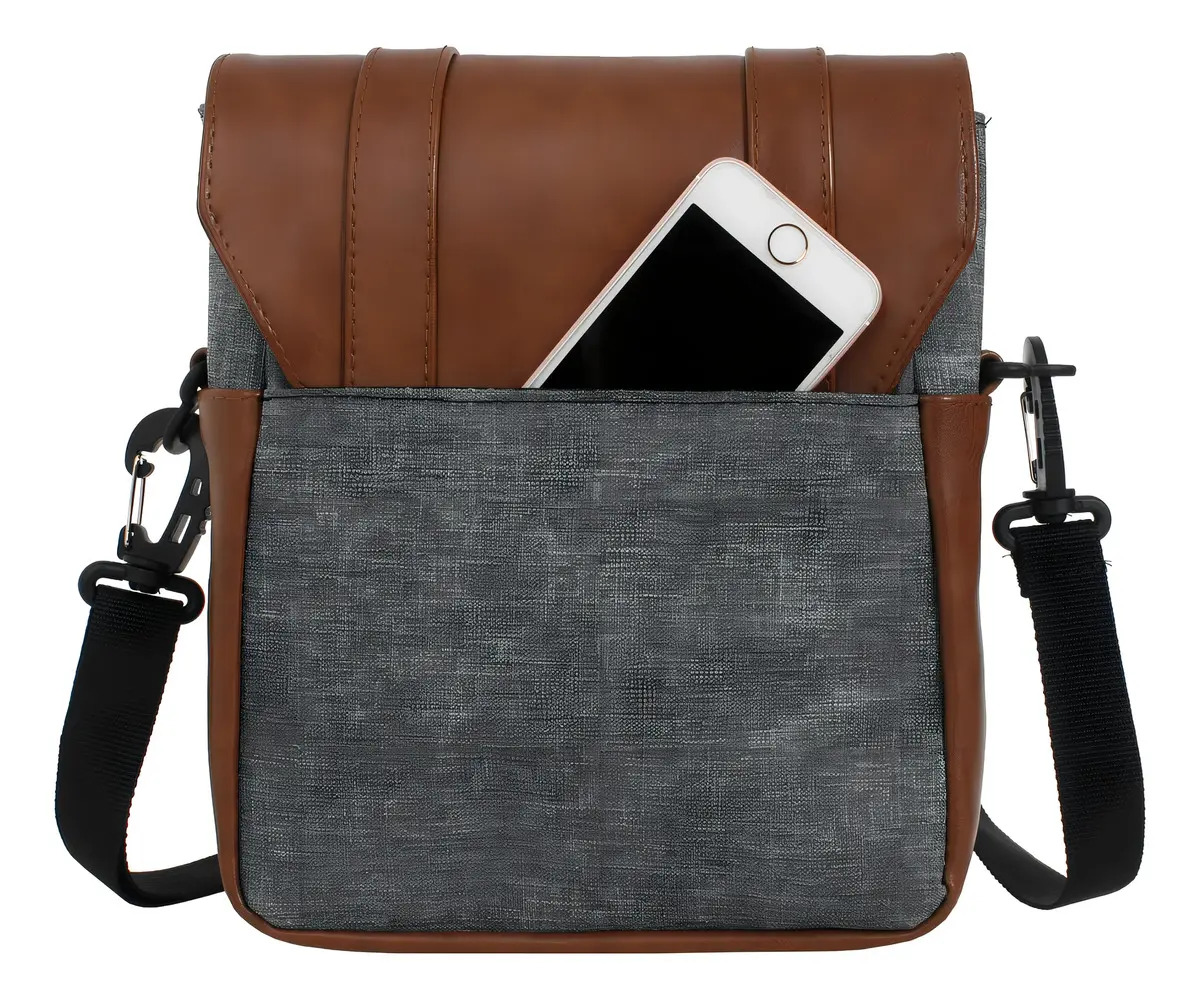 Bandolera Porta Celular Rustica Unisex Adventure Madu Color Gris - Suela - Image 4