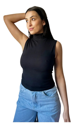 Camiseta Musculosa Polera Lisa Sin Mangas Basic Casual Mujer - Image 7