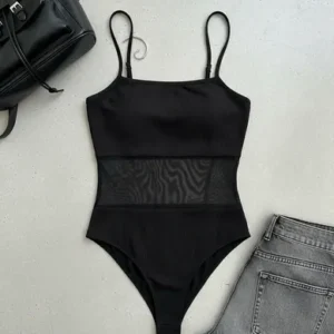 Body Club Musculosa Top Tul Morley Mujer Negro Unico