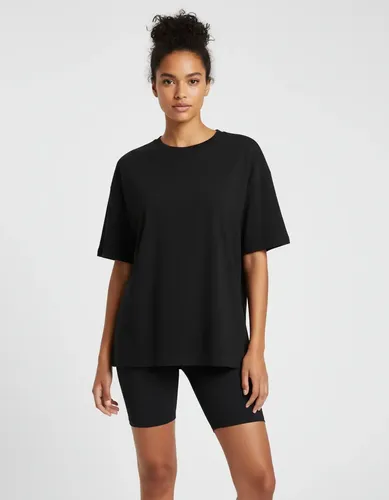 Conjunto Deportivo Mujer Remera Overzise Y Calza Biker Negro - Image 5