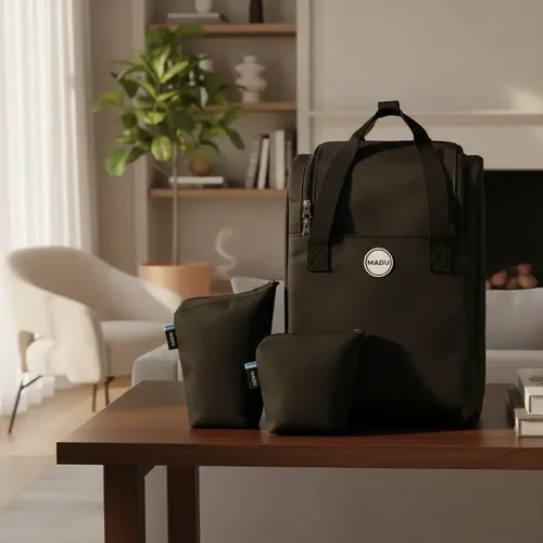 Set Mochila Porta Notebook Estuches Yerbero Azucarero Madu