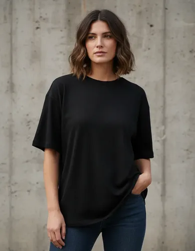 Conjunto Deportivo Mujer Remera Overzise Y Calza Biker Negro - Image 6