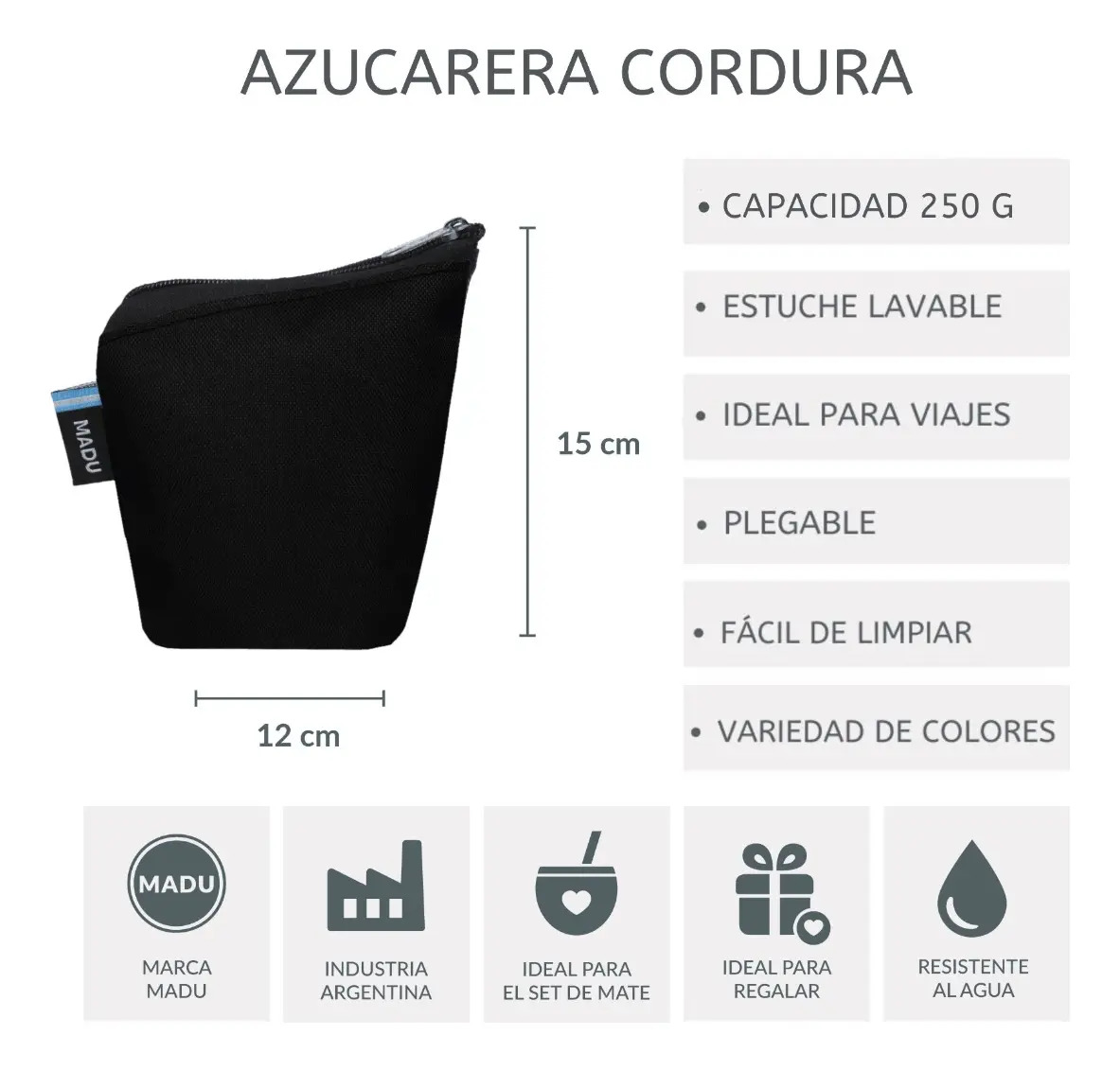 Set Equipo Matero Estuches Yerba Azucar Bolso Tiana Madu - Image 8