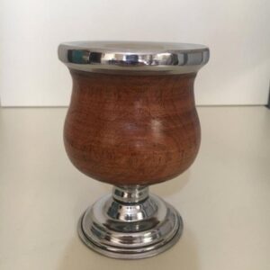 Mate Copita Liso de Algarrobo con Virola de Acero
