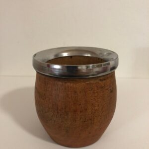 Mate Barrilito Liso de Algarrobo con Virola de Acero