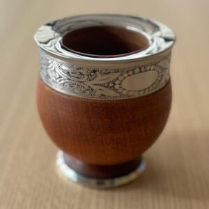 Mate Bolita de Algarrobo con Fondo y Virola de Acero