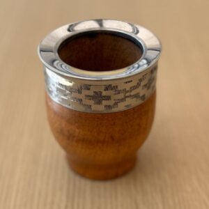 Mate Honguito de Algarrobo sin Fondo con Virola de Acero