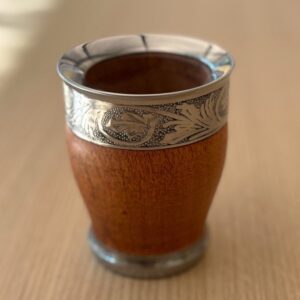 Mate Honguito de Algarrobo con Fondo y Virola de Acero