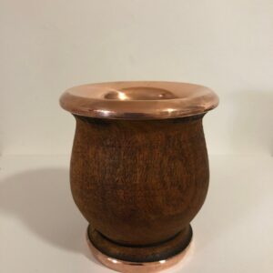 Mate Bocón Liso de Algarrobo con Virola de Cobre