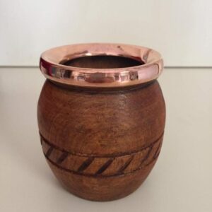 Mate Barrilito de Algarrobo con Guarda y Virola de Cobre