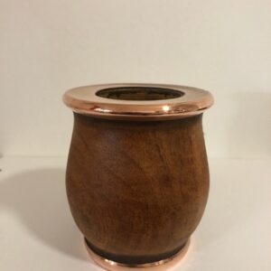 Mate Boca Plana de Algarrobo con Virola de Cobre