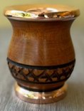 Mate Bocón de Algarrobo con Guarda y Virola de Cobre