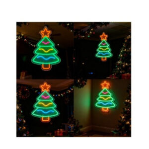 Cartel Neon Led 680 Arbol Navidad 22X35