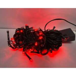 LUZ 100 LED CABLE VERDE 8M ROJO 492
