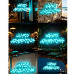 CARTEL NEON LED VAMOS ARGENTINA