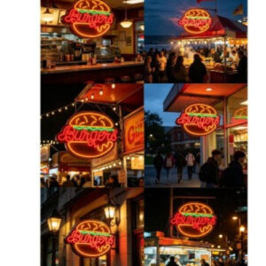 CARTEL NEON LED BURGER