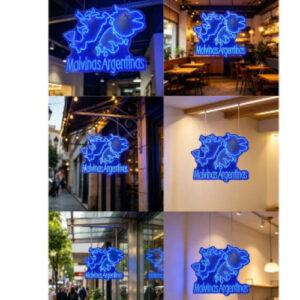 CARTEL NEON LED ISLAS MALVINAS