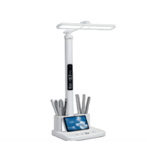 LAMP. MESA TACTIL C/RELOJ REC USB 8