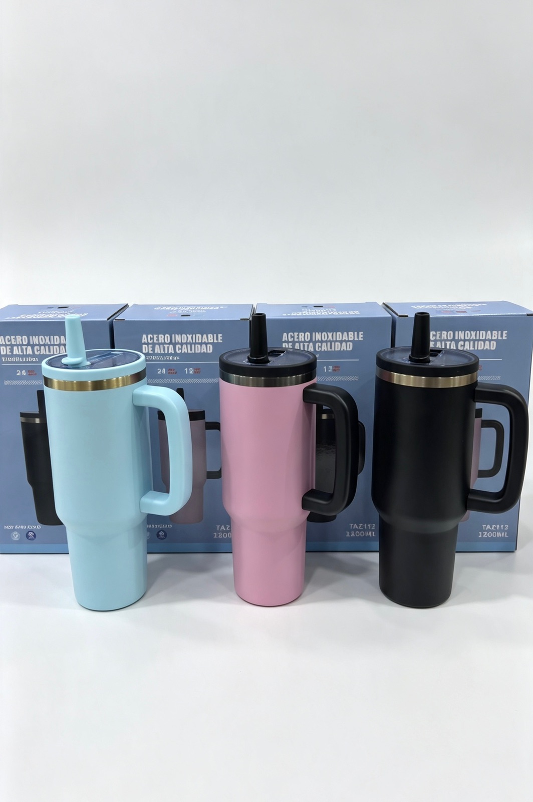 Vaso Termico Quencher 1200ml Pico Flip Straw - BULTO CERRADO X 36 UNIDADES